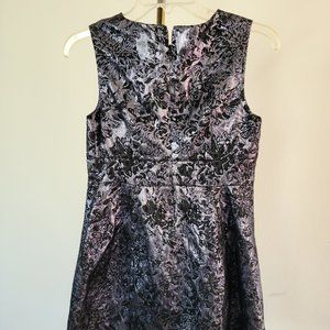 BB Dakota Purple Metallic Floral Sleeveless Dress - sz 2